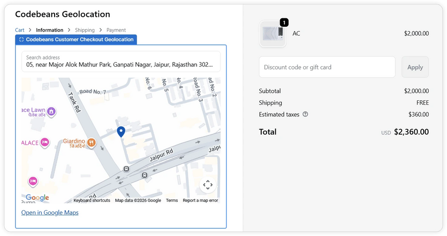 Smart Geolocation Checkout