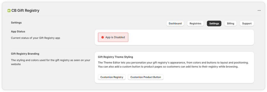 Complete Gift Registry Customization