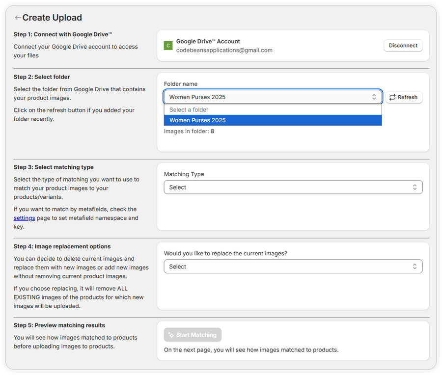 Select Google Drive Folder