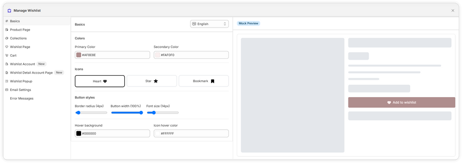 Customize Your Wishlyst Button Style